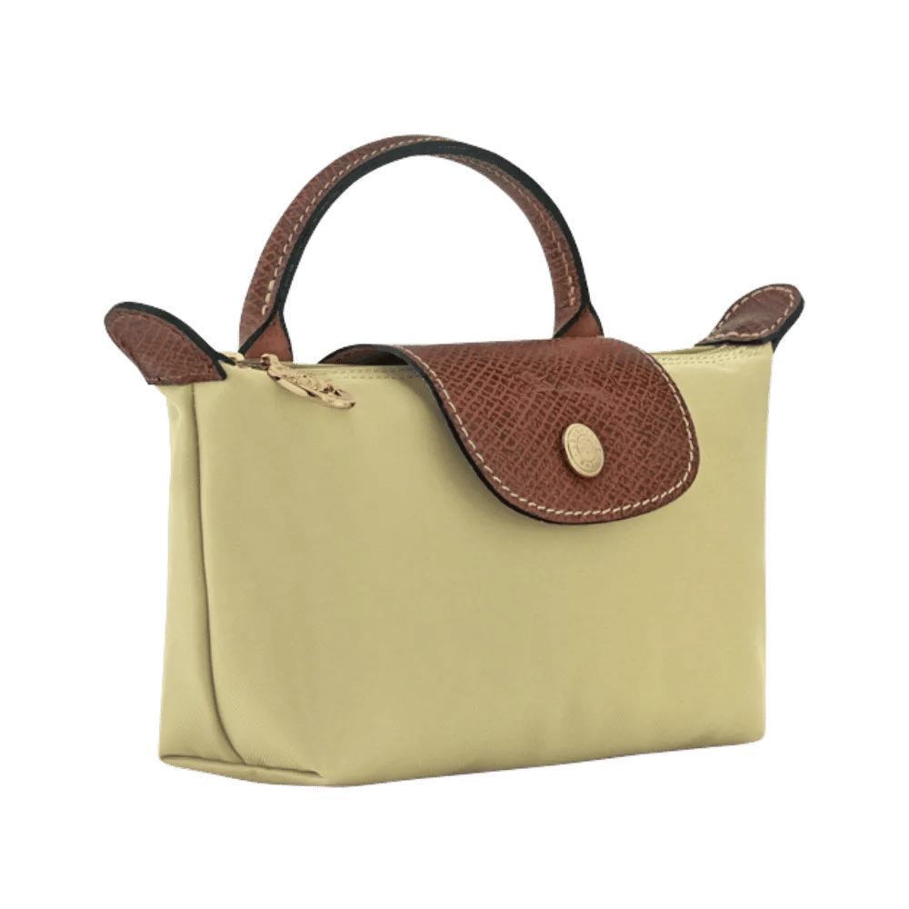 Longchamp Le Pliage Original Pouch with handle Pistachio - Recycled canvas