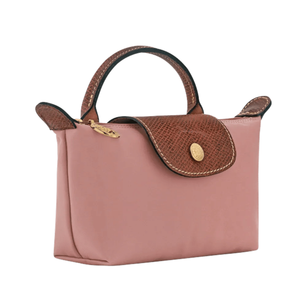 Longchamp Le Pliage Original Pouch with handle Pink Tea - Recycled canvas