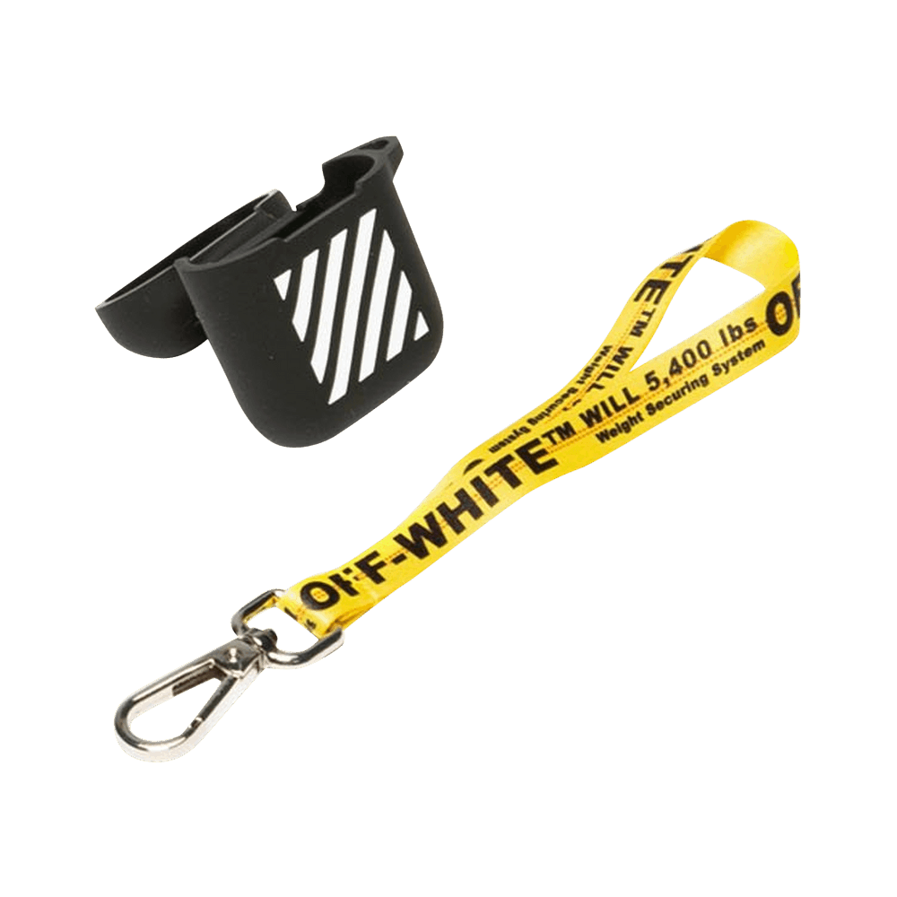 OFF-WHITE Diag AirPods Strap Case Black/White
