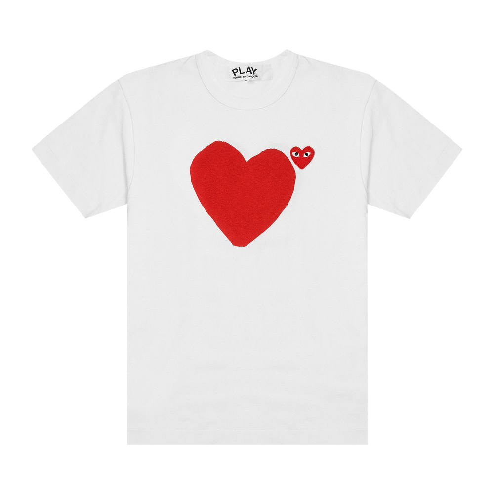 Comme Des Garcons Play Red Emblem No Eyes T-Shirt White