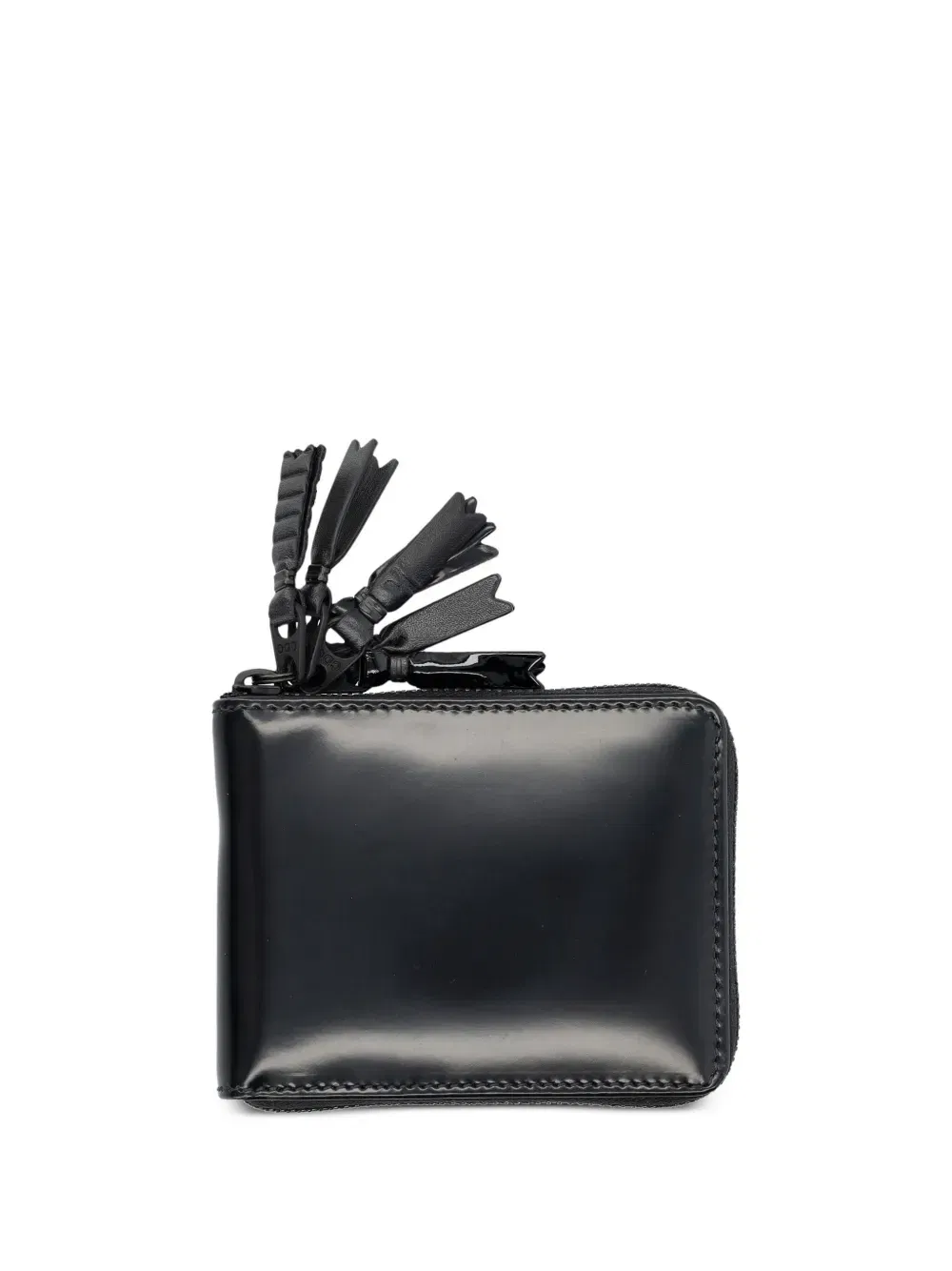 leather line zip wallet