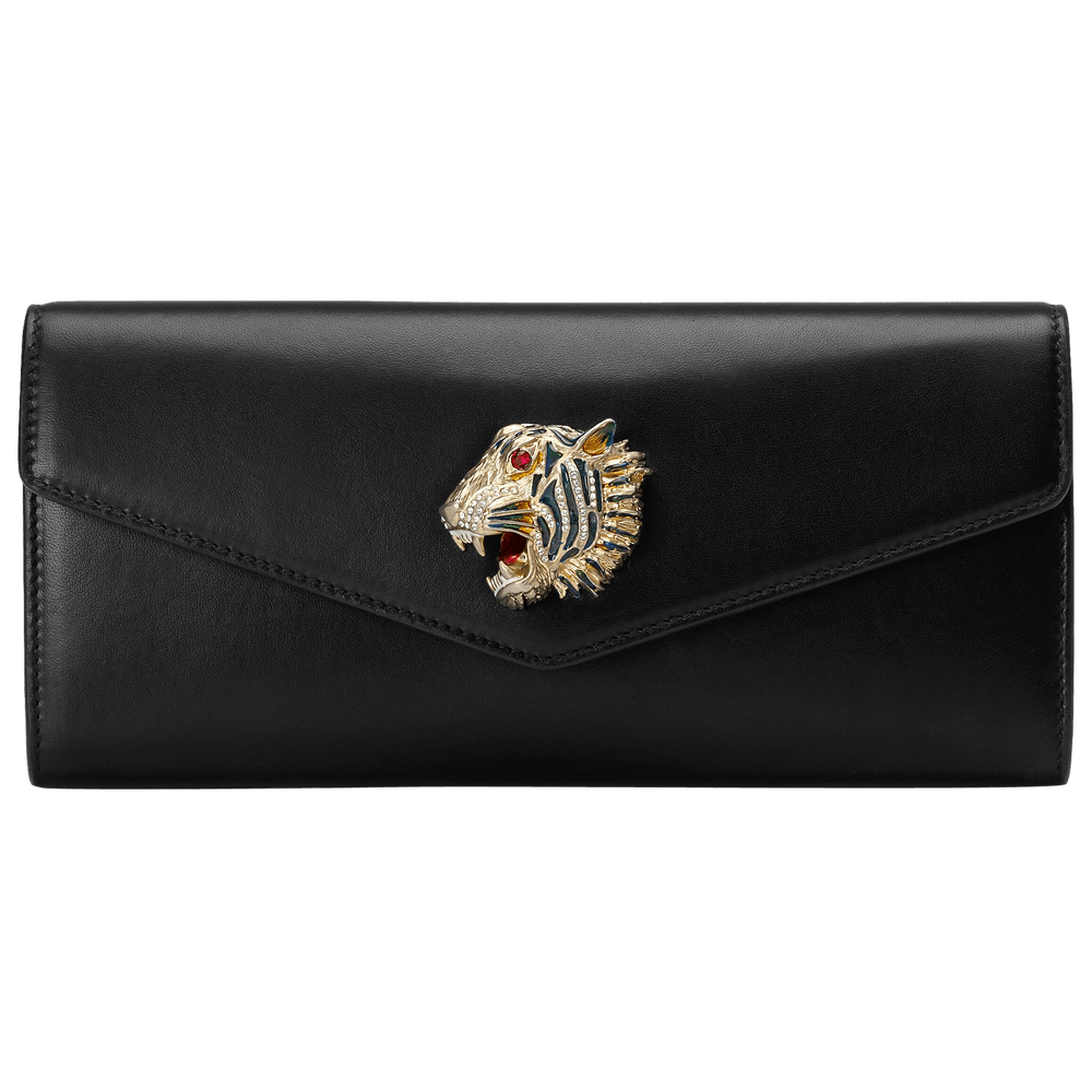 Gucci Rajah Continental Flap Wallet Black