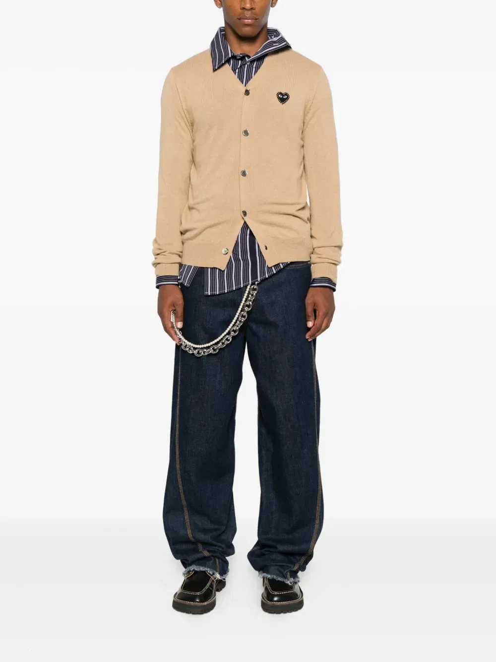 heart-logo cardigan