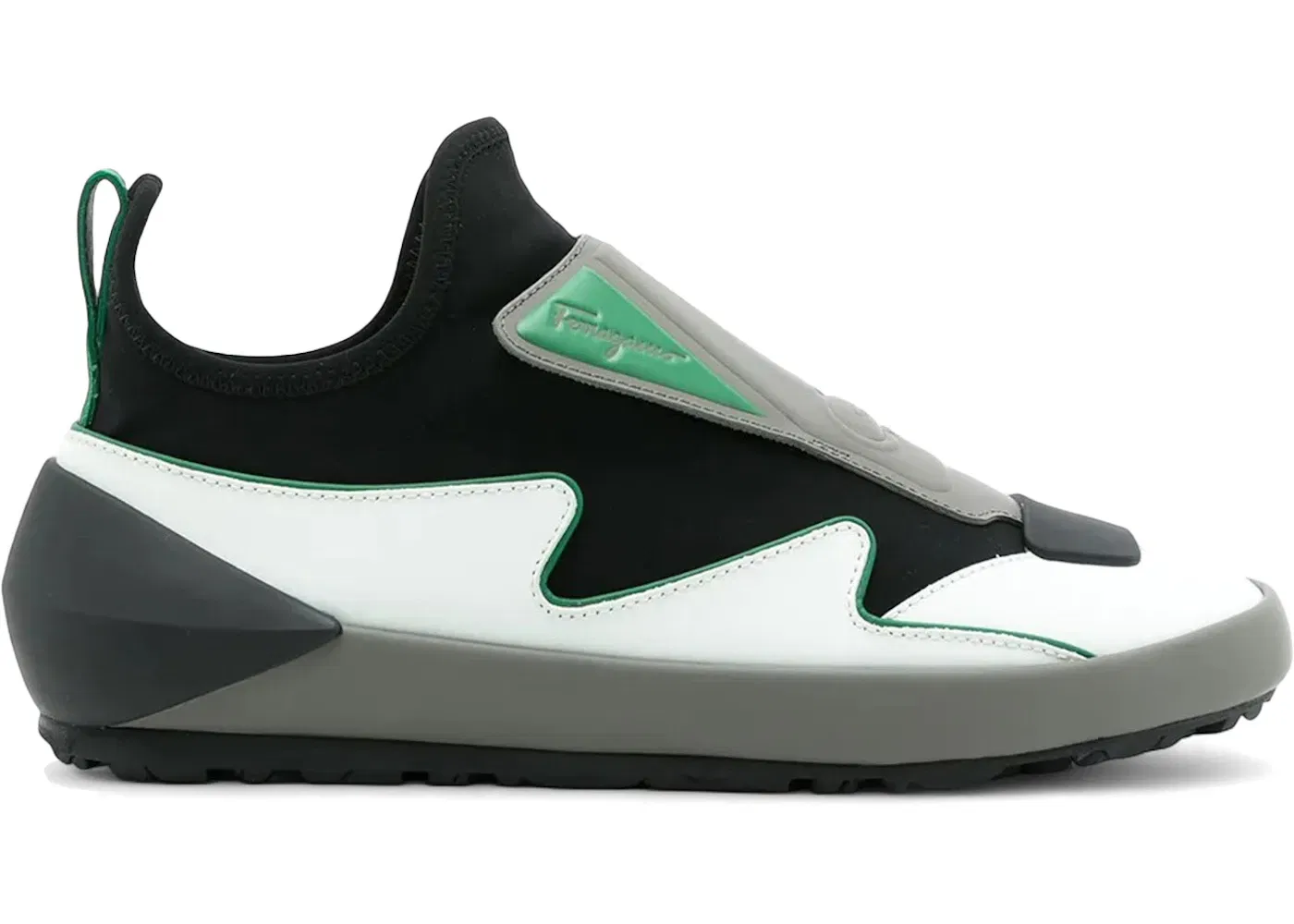 Ferragamo Colourblock Slip-On Sneakers Black Green (Women's)