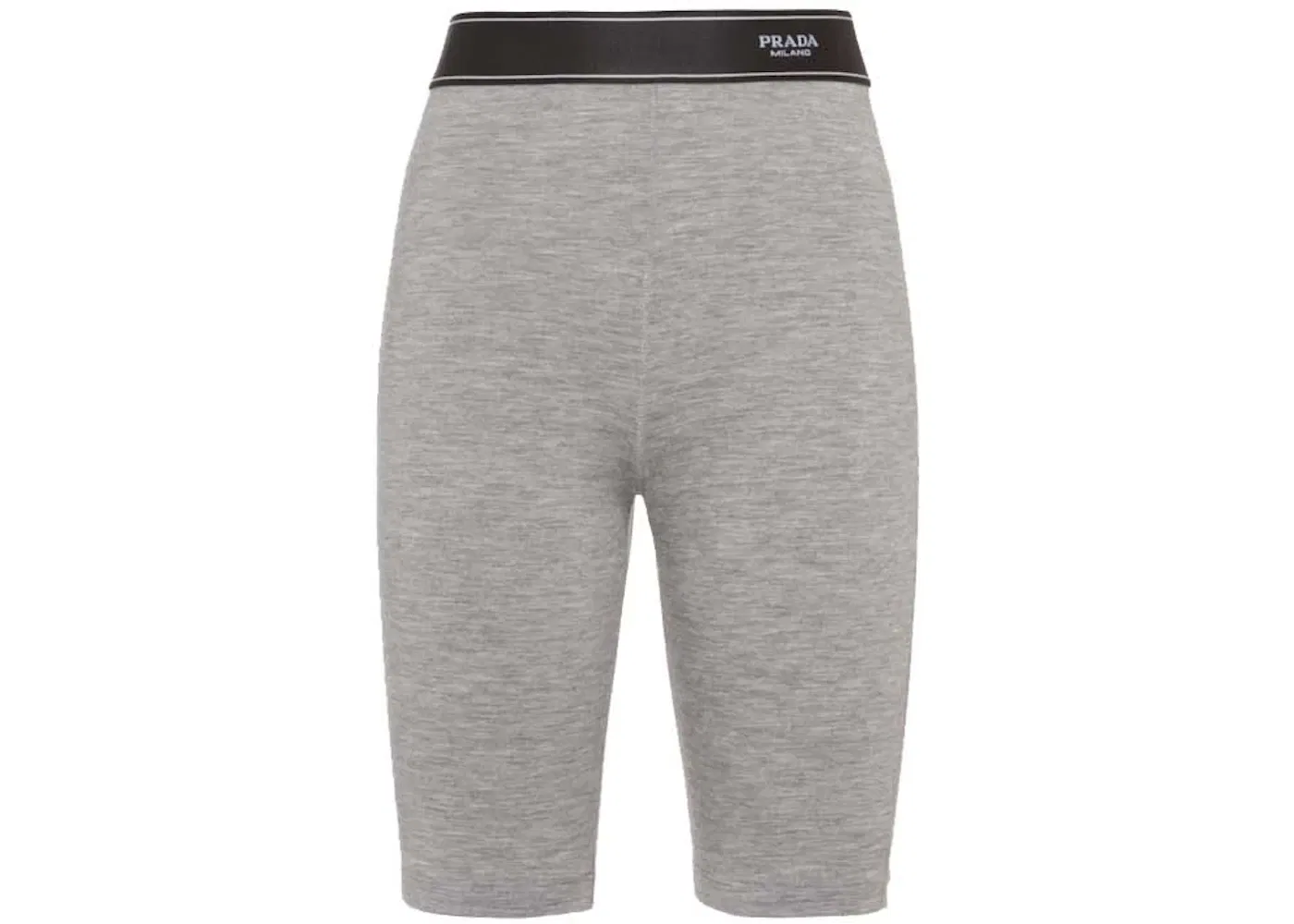 Prada Silk and Cashmere Biker Shorts Grey