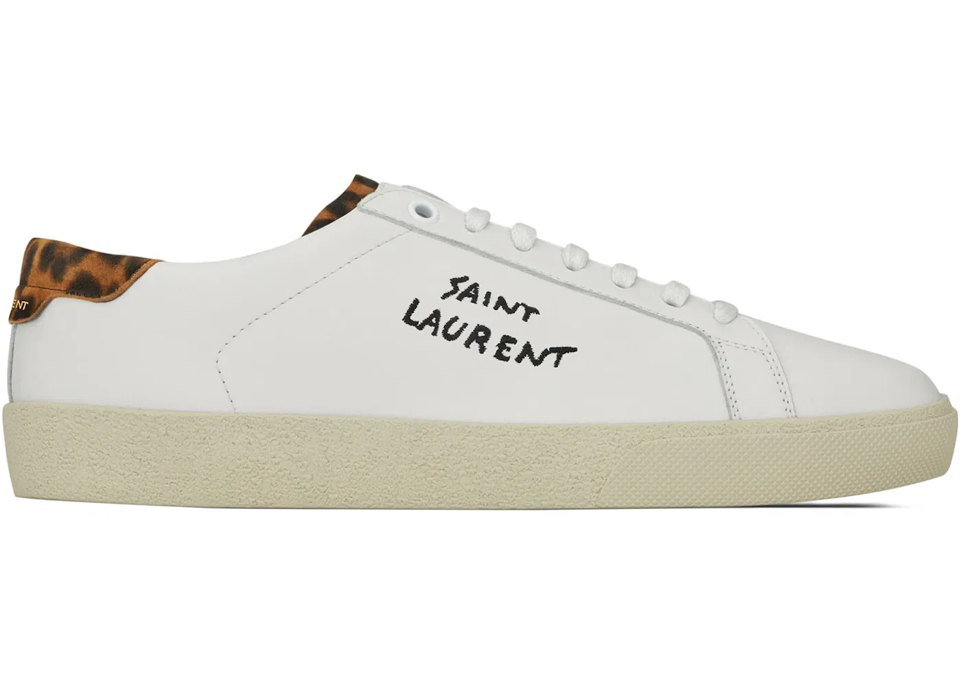 Saint Laurent Court Classic SL/06 Optic White Leopard (Women's)