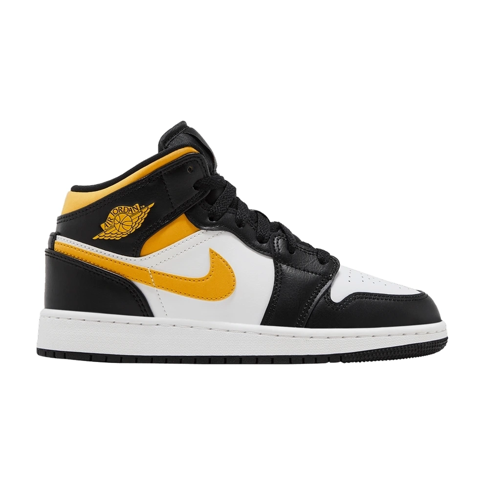 Air Jordan 1 Mid GS Black University Gold