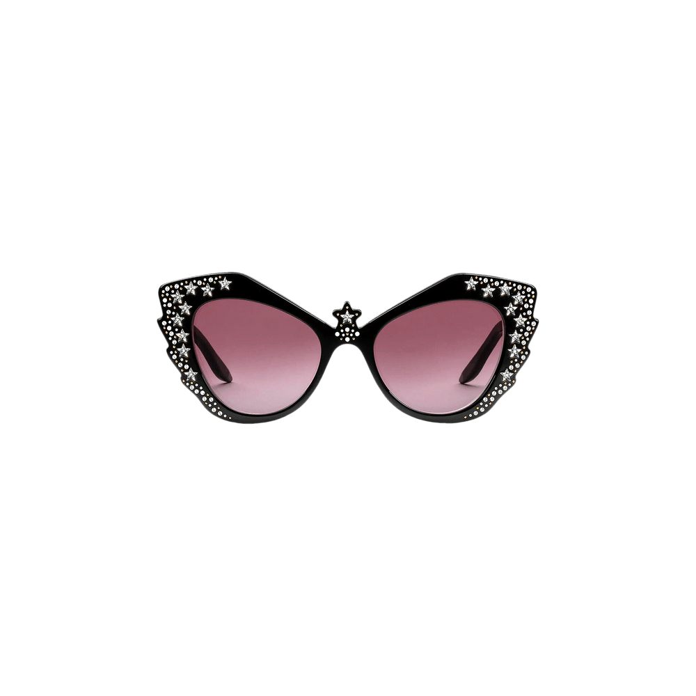 Gucci Star Stud Crystal Acetate Cat-Eye Sunglasses