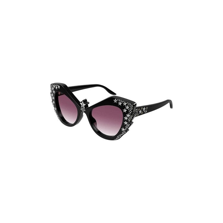 Gucci Star Stud Crystal Acetate Cat-Eye Sunglasses