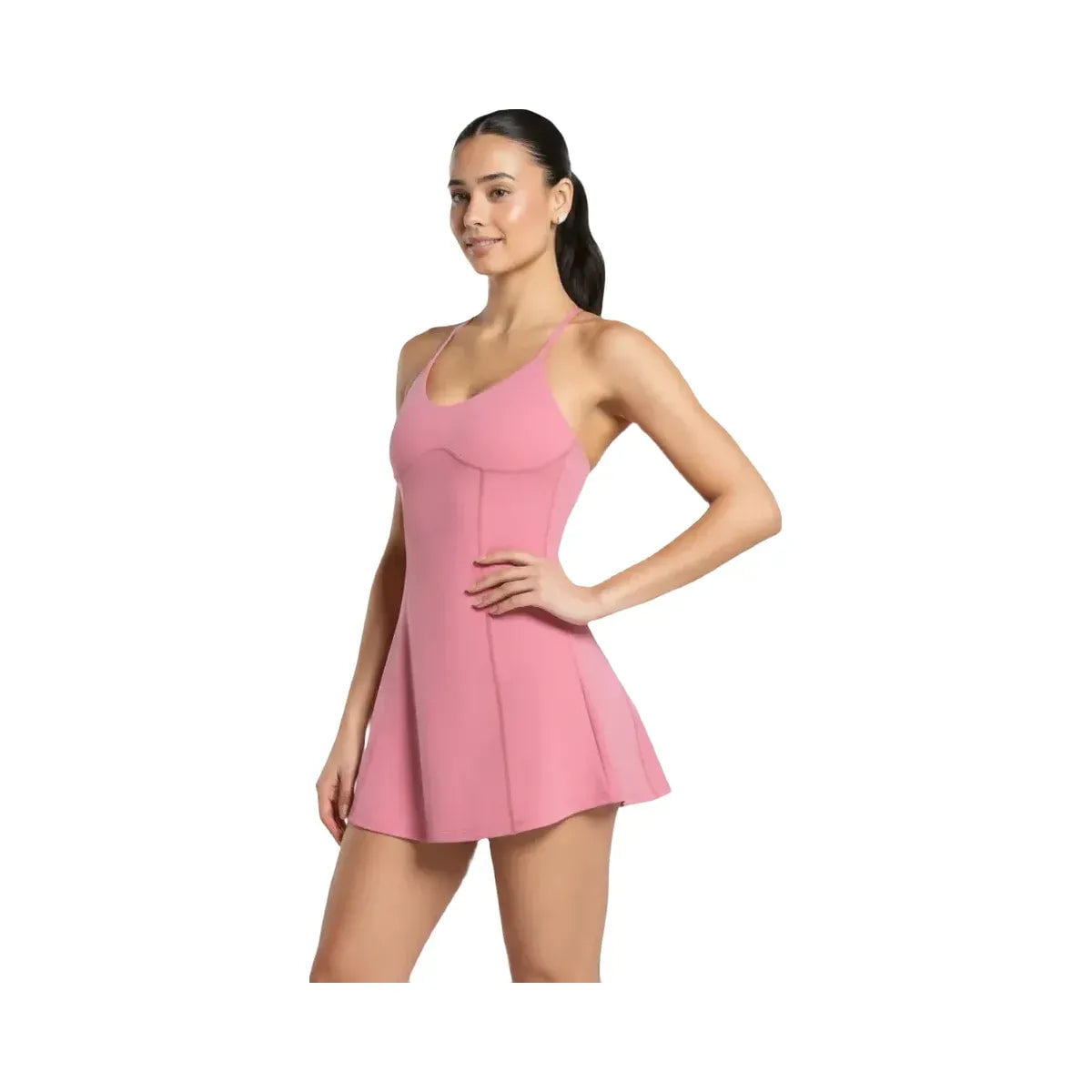 Gymshark Strappy 2-in-1 Dress Sunset Pink