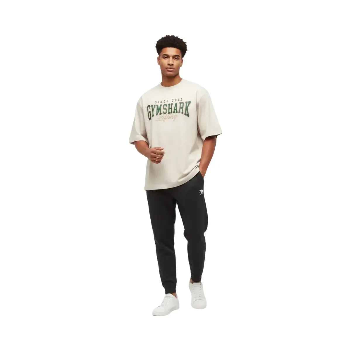 Gymshark Lifting Essentials T-Shirt Oversized Fit Pebble Grey