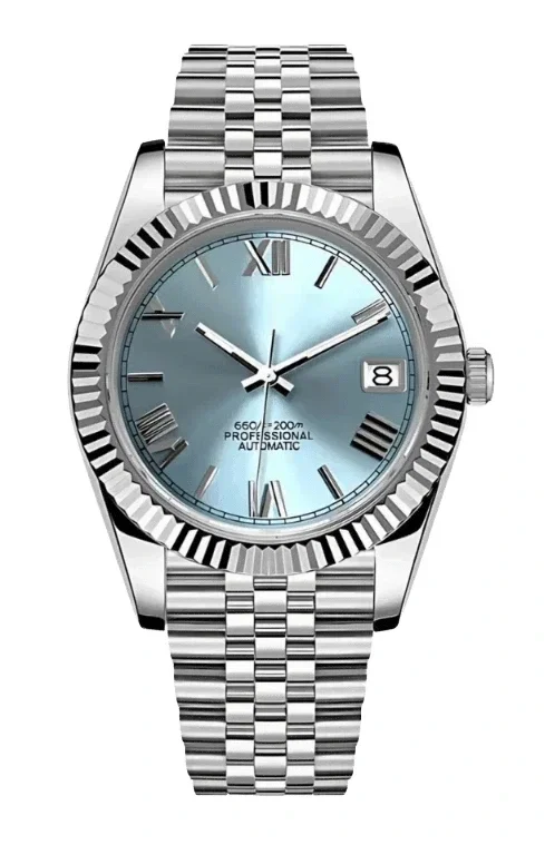 Mod (original Seiko Movement)  Datejust  Ice Blue Roman