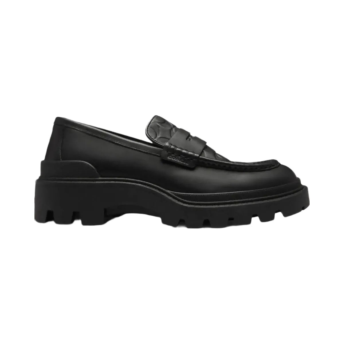 Coach Men's Loafer In Signature Leather Black