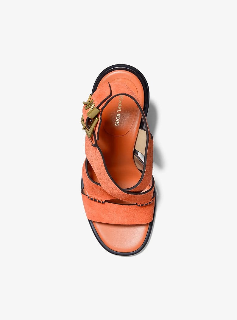 Raven Suede Block Heel Sandal