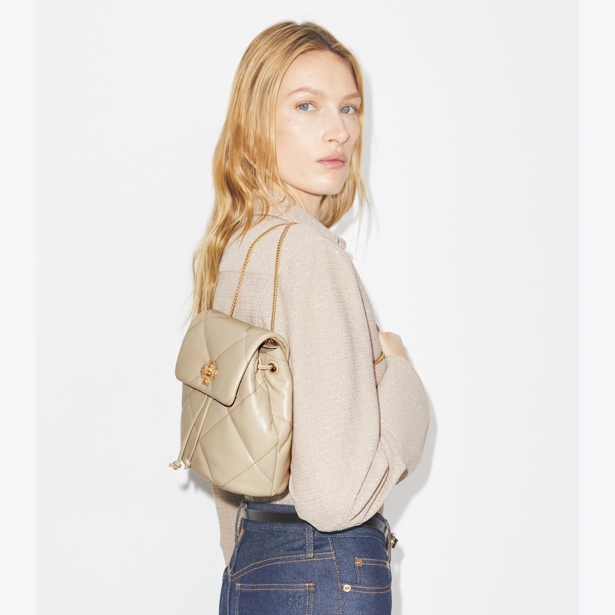 Mini Kira Diamond Quilt Backpack