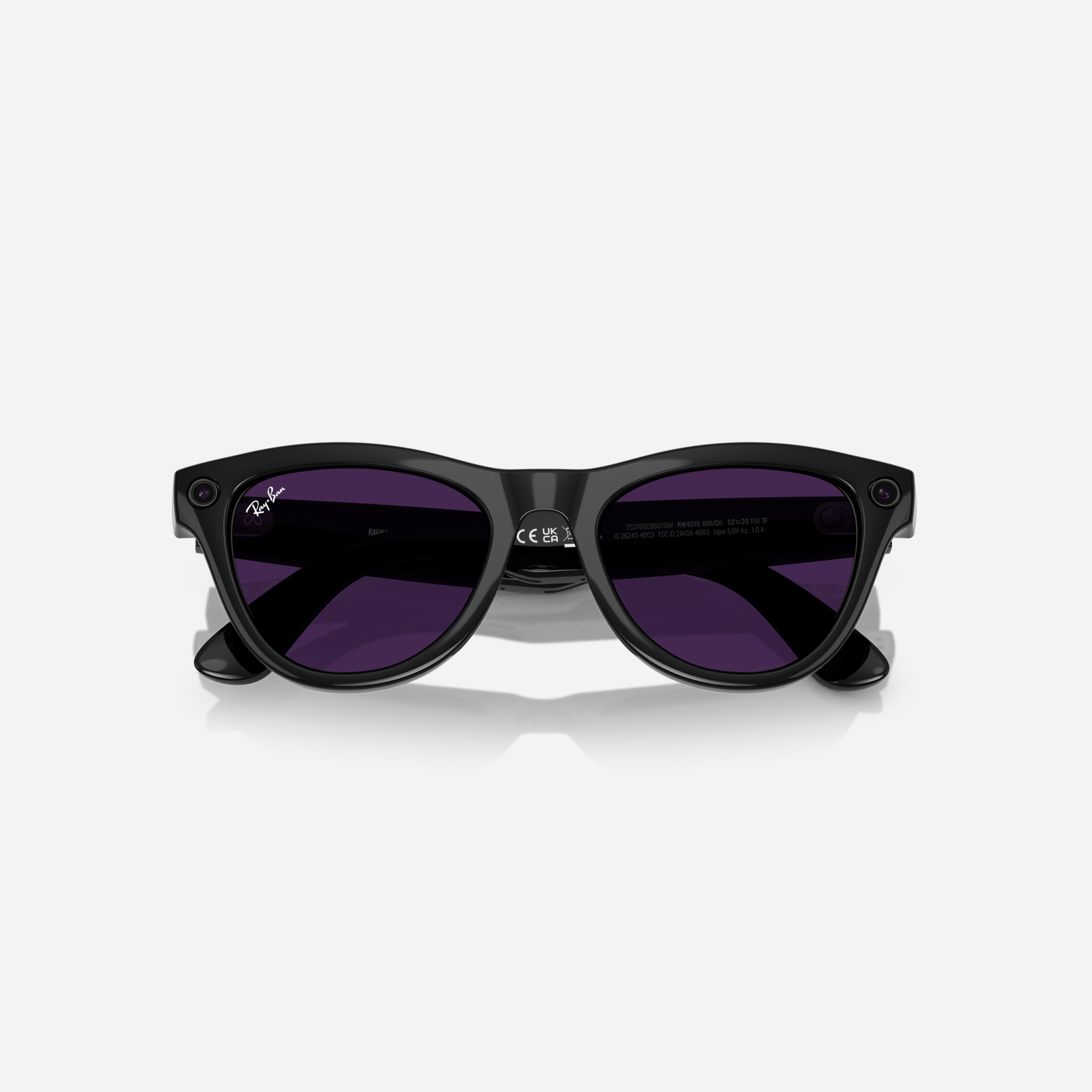 Ray-Ban Meta Skyler Shiny Black Clear-Amethyst Transition Lens Gen 1