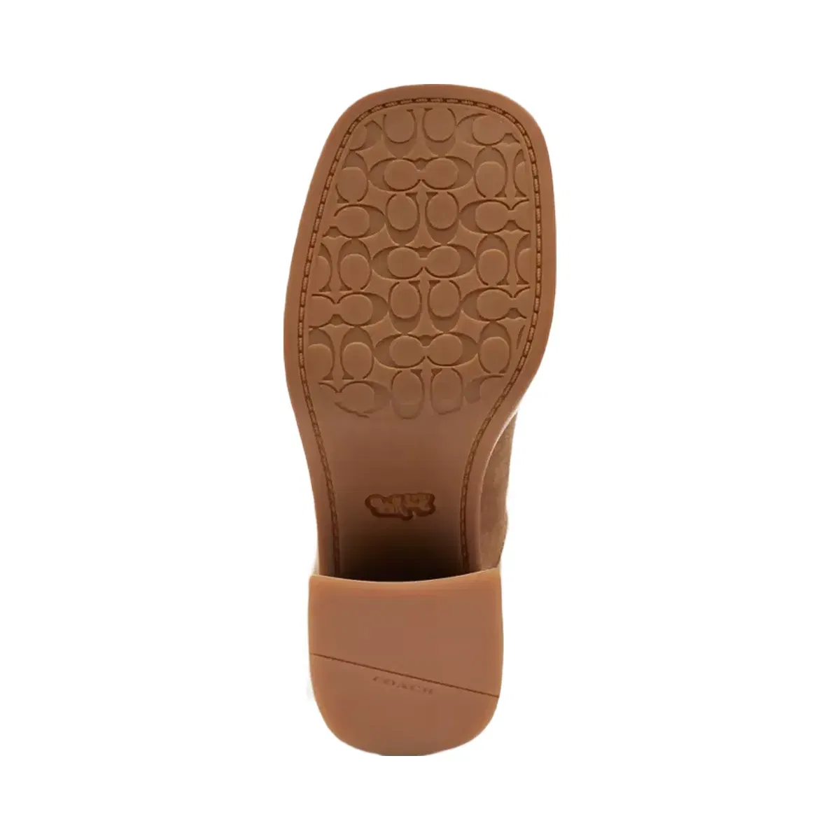 Coach Sculpted C Heeled Mule in Coconut Natural