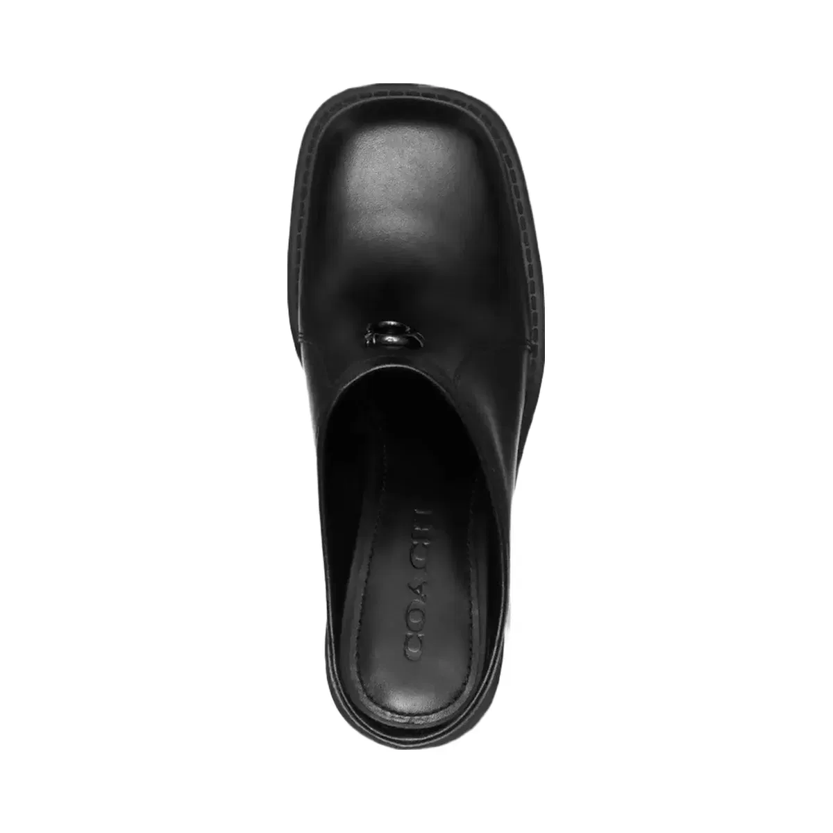 Coach Sculpted C Heeled Mule in Black