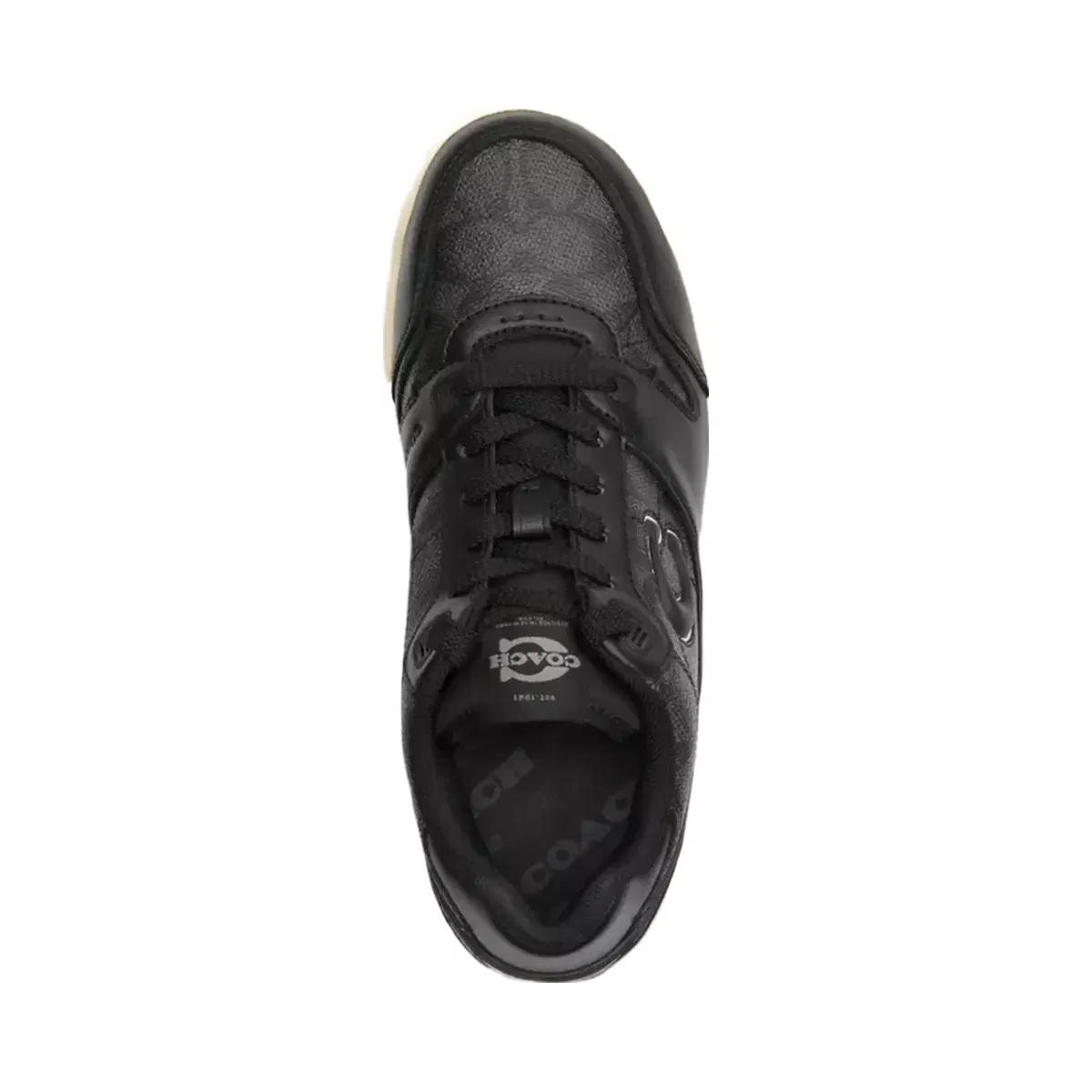 Coach Soho Sneaker With Signature Canvas in Charcoal Black
