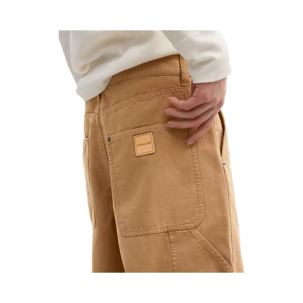 Coach Canvas Pants In Organic Cotton in Sand