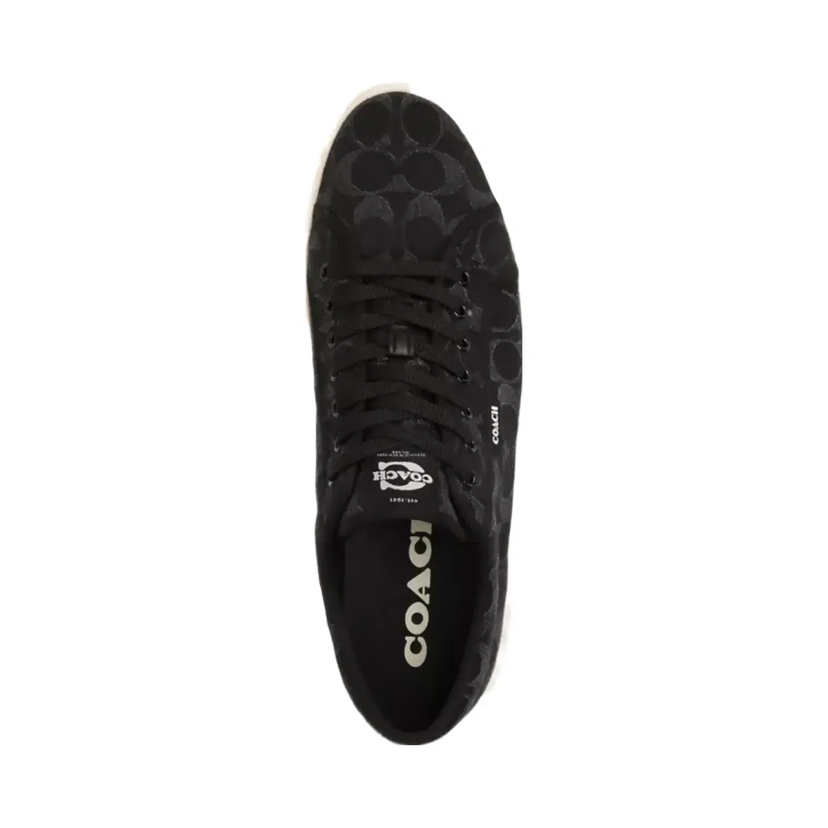 Coach Canvas Sneaker In Signature Denim in Black