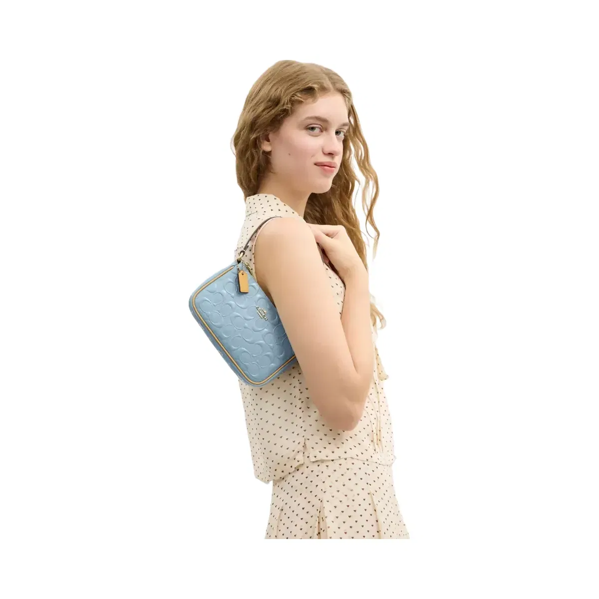Coach Nolita 19 In Signature Leather With Charms in Gold Light Blue