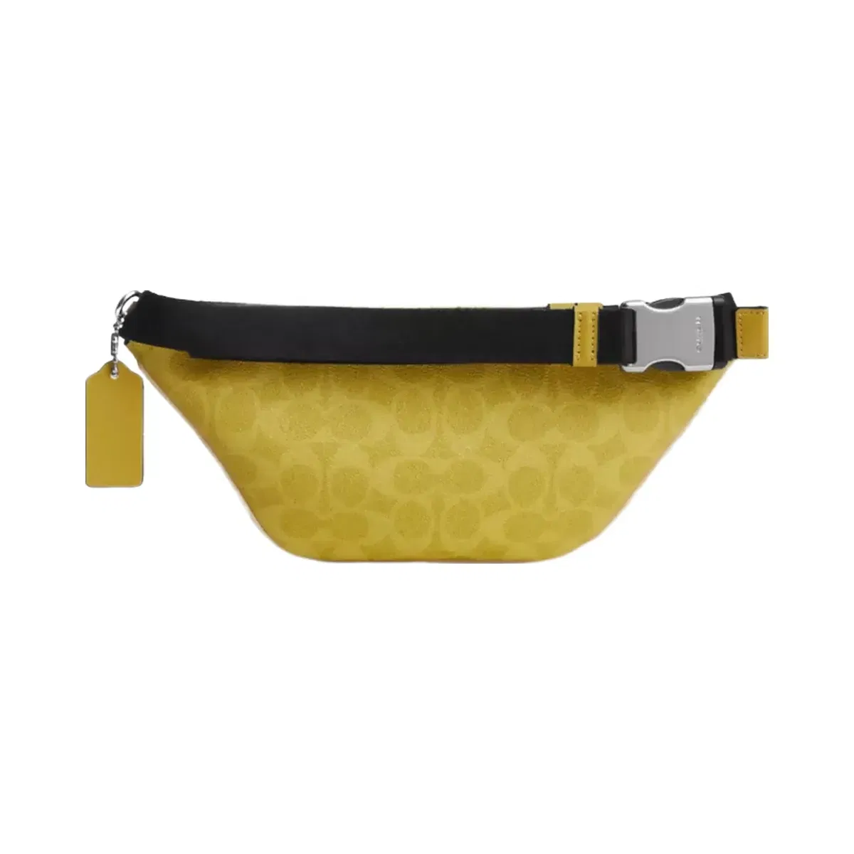 Coach Travis Belt Bag 30 In Signature Canvas in Silver Light Citron