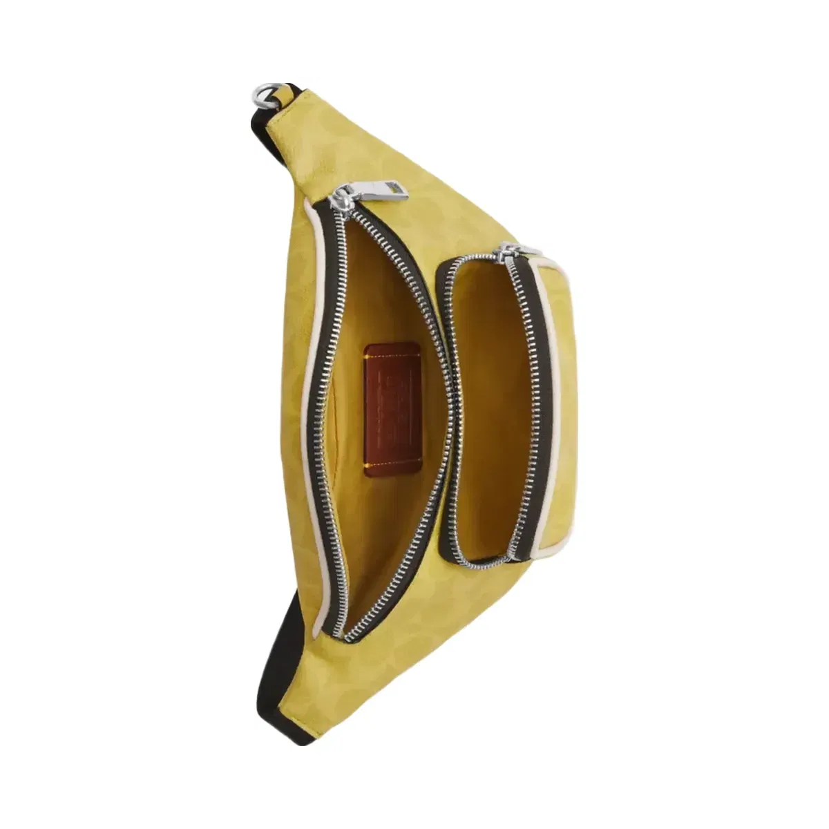 Coach Travis Belt Bag 30 In Signature Canvas in Silver Light Citron