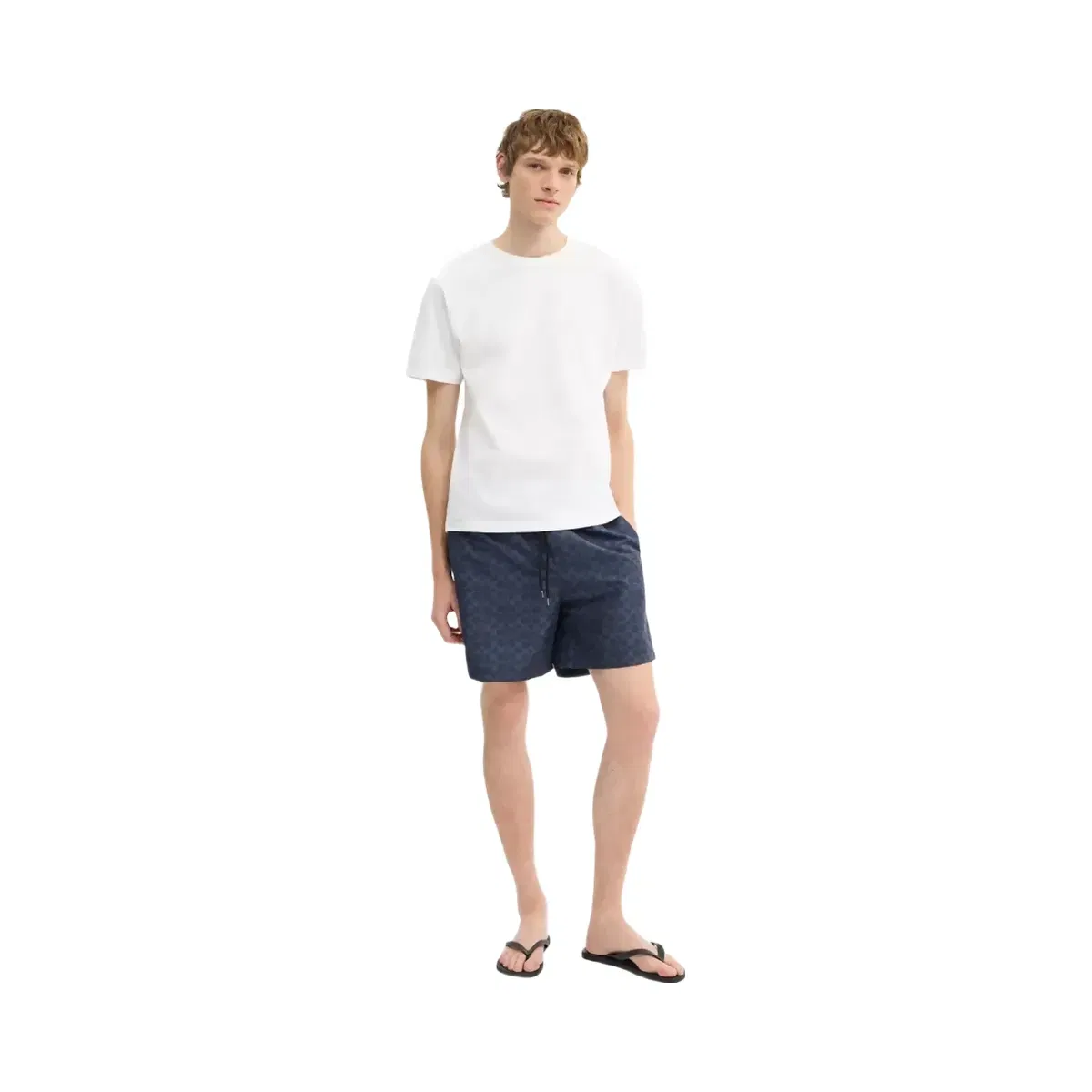 Coach Signature Swim Trunks In Recycled Polyester in Navy