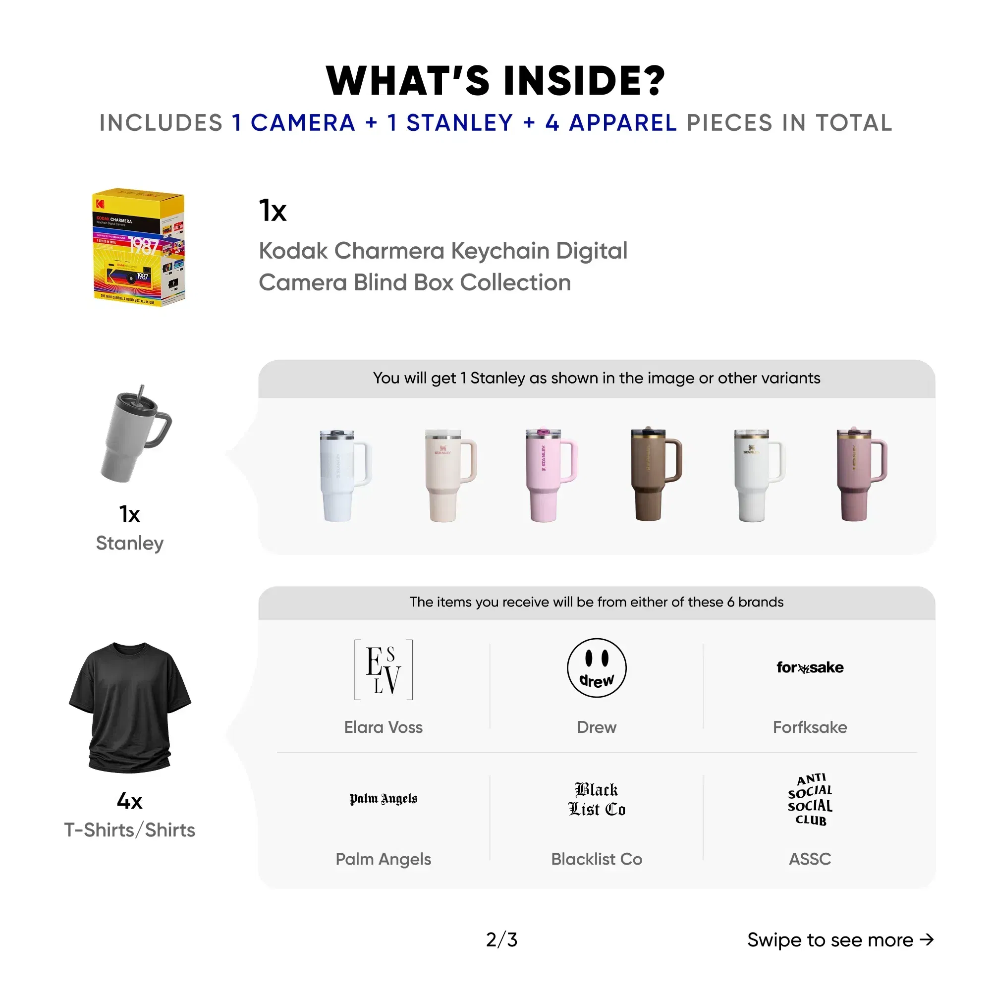 Mystery Box - Beloved (Worth AED 1,600) (For Her) [Kodak Charmera + Stanley Tumbler + 4 Global Hype Tops Inside]