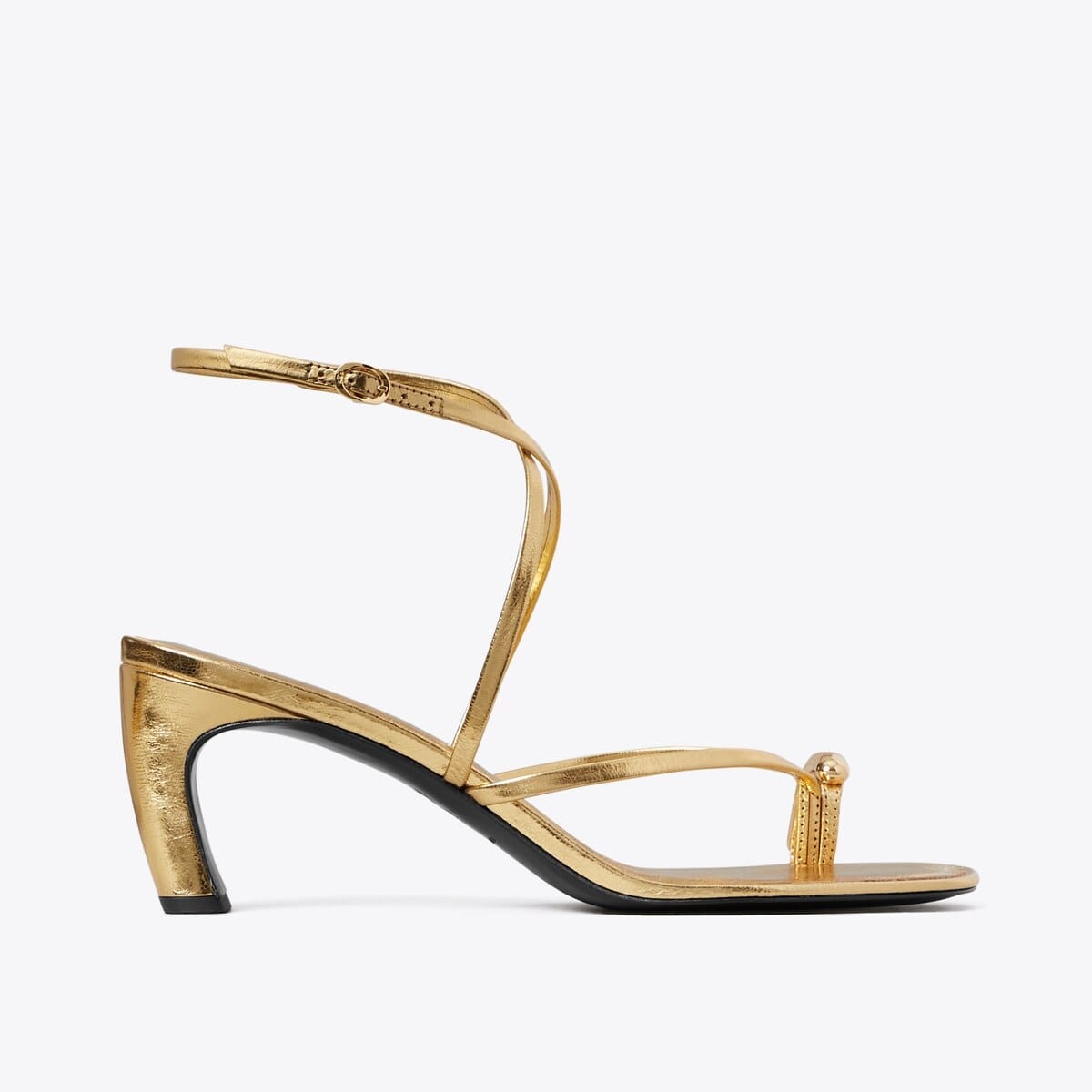 Pierced Multi-Strap Heeled Sandal