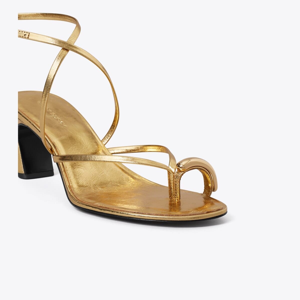 Pierced Multi-Strap Heeled Sandal