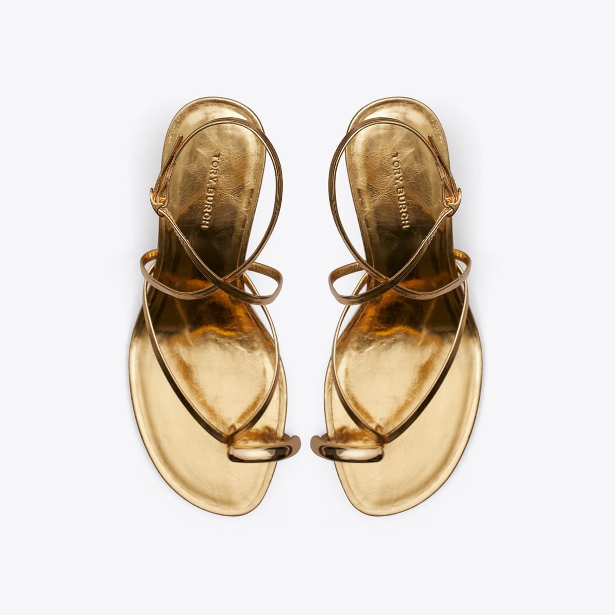 Pierced Multi-Strap Heeled Sandal