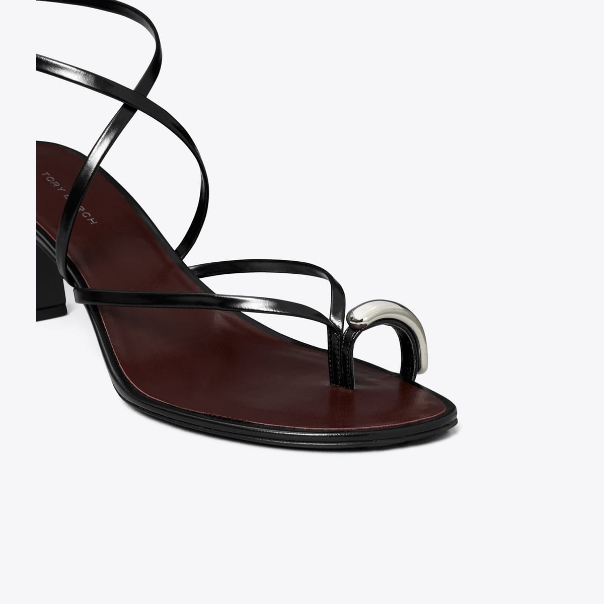Pierced Multi-Strap Heeled Sandal