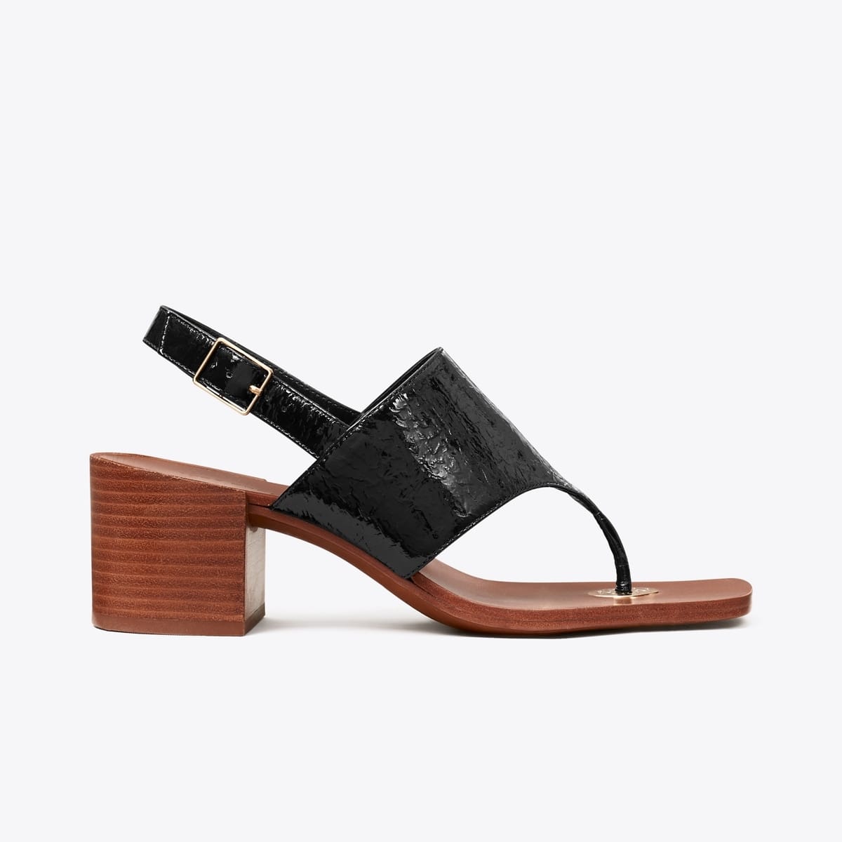 Double T Coin Heeled Sandal