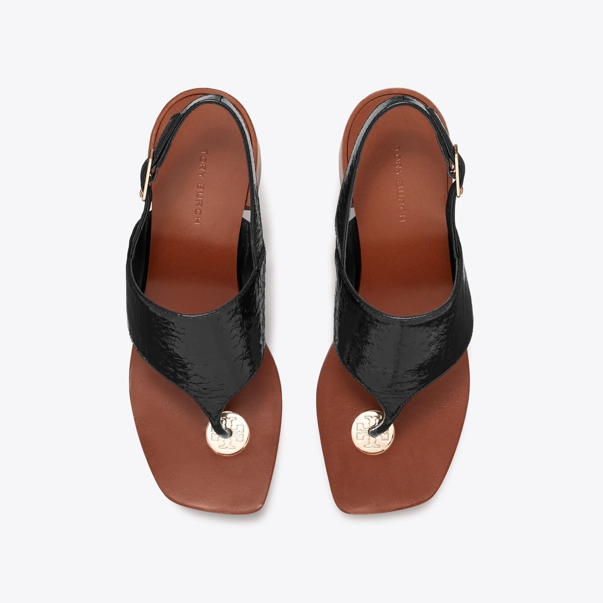 Double T Coin Heeled Sandal
