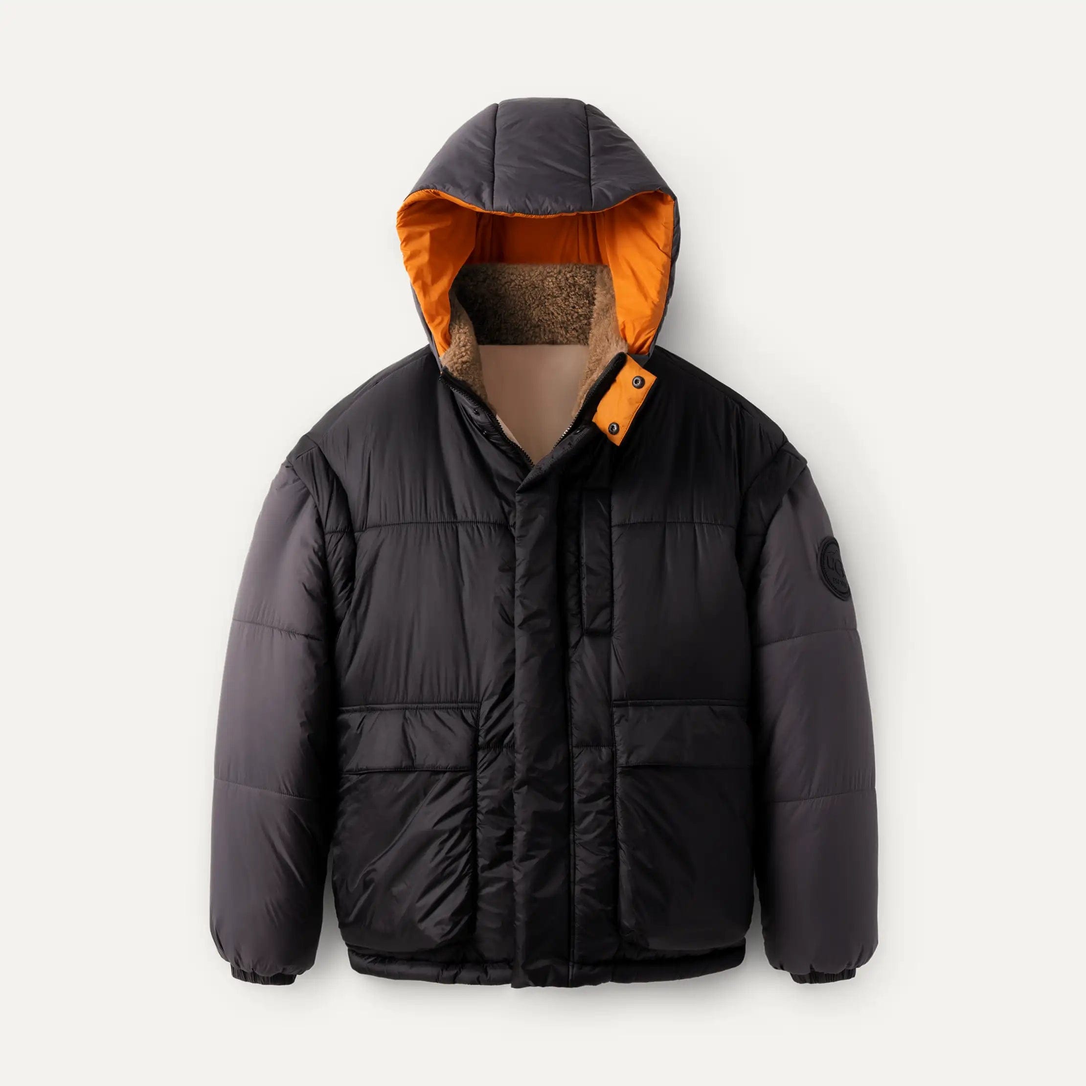 Ugg Kristian Conv Puffer Coat Black / Cream