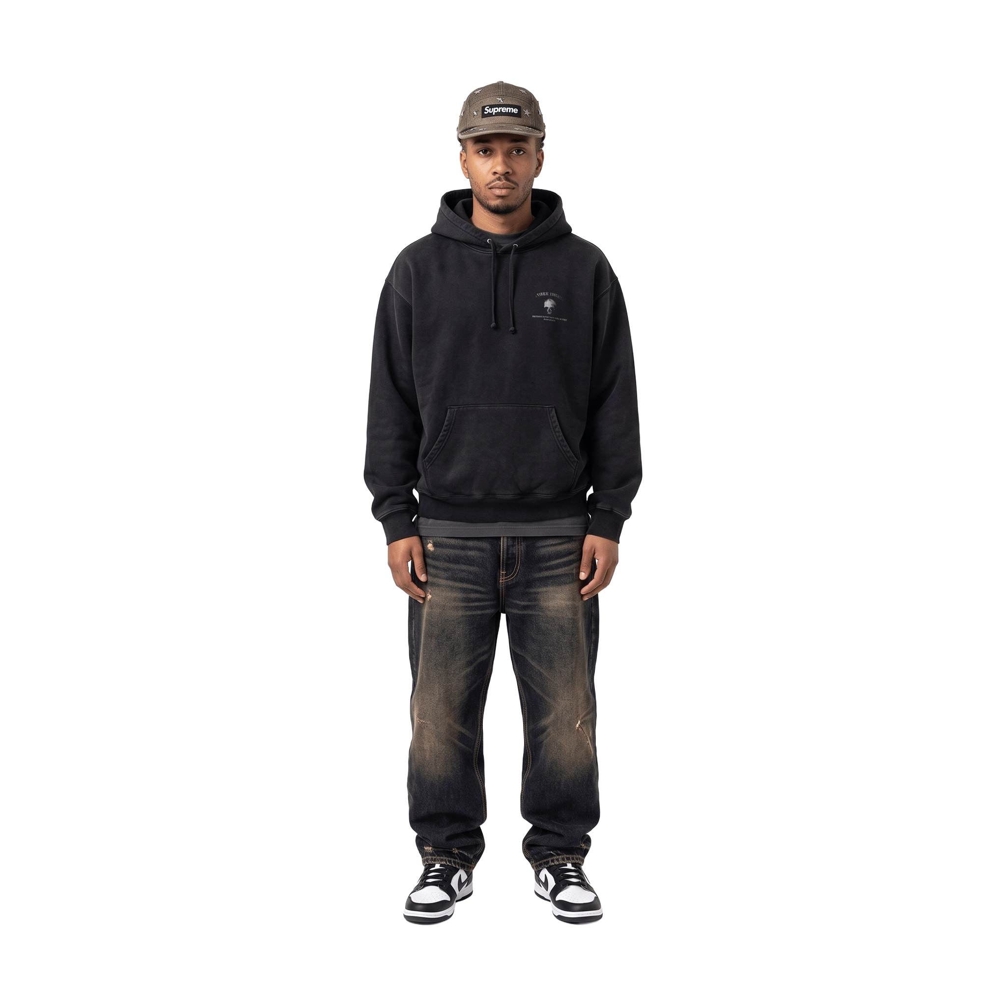 Supreme Stars Studded Denim Camp Cap Washed Black (Ss26) Price in