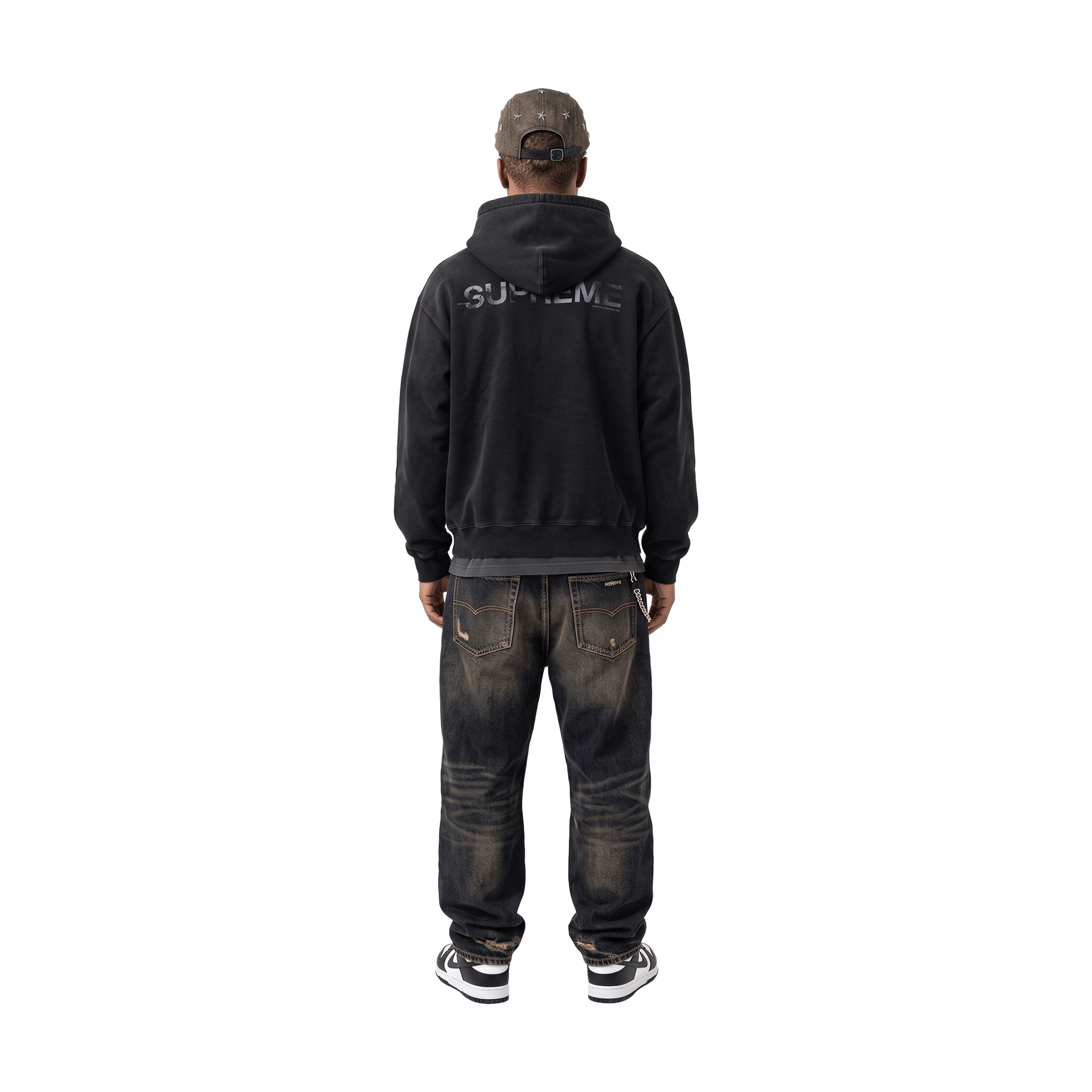 Supreme Stars Studded Denim Camp Cap Washed Black (Ss26) Price in