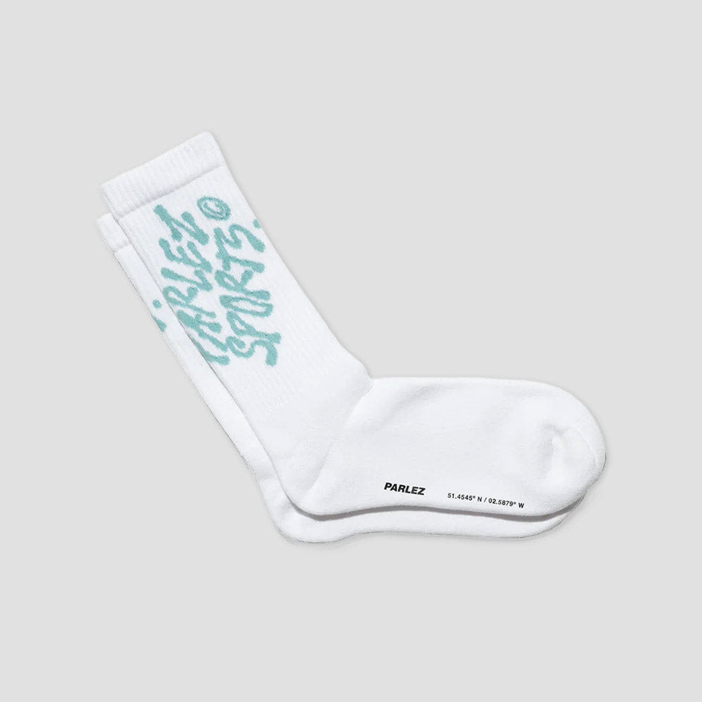 Parlez Source Socks White / Lagoon