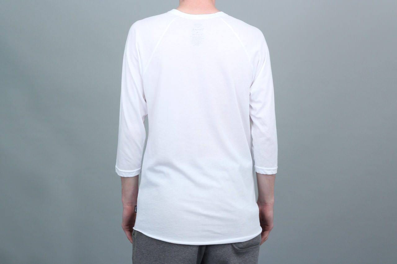 Diamond Patch Raglan T-Shirt White