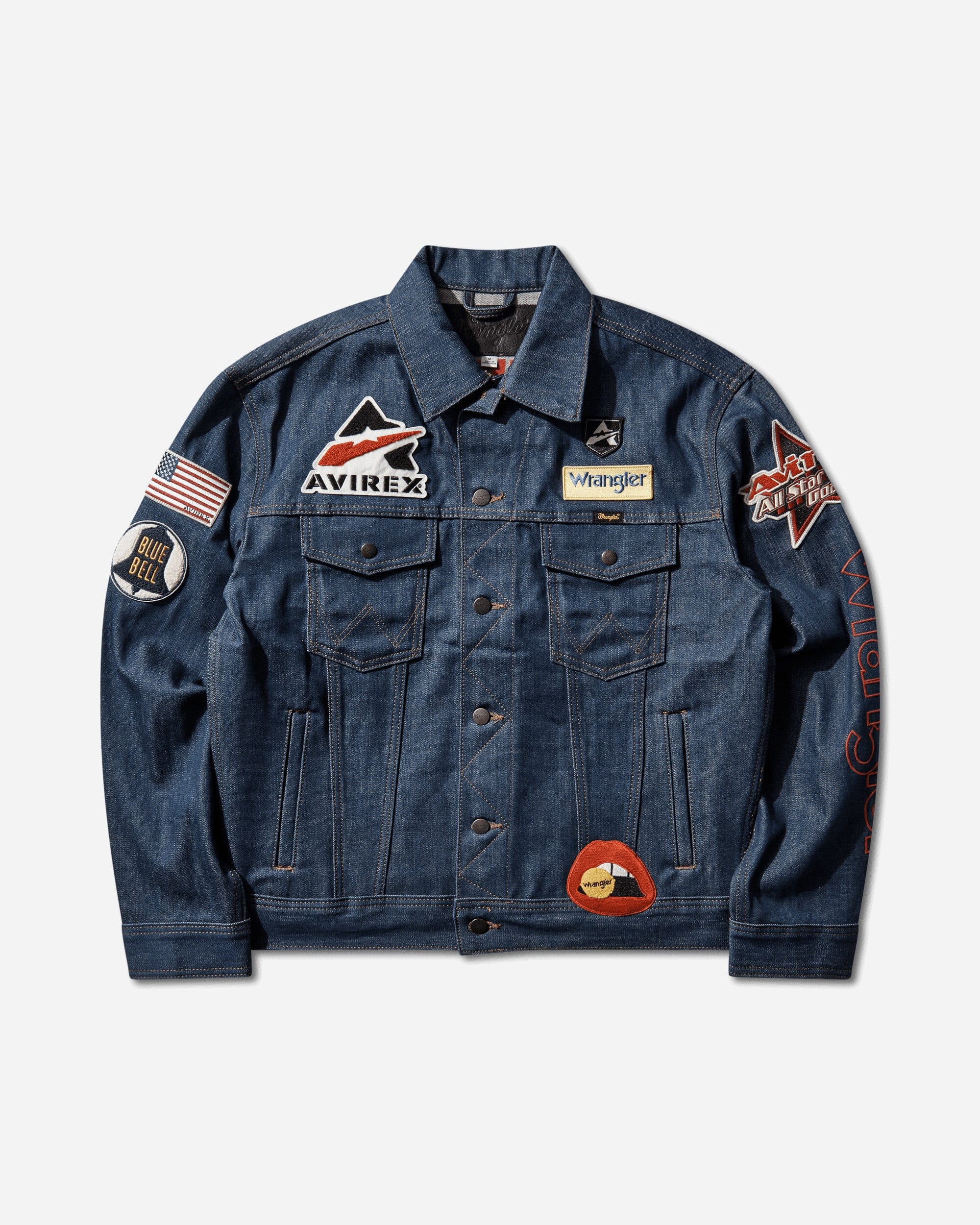 Wrangler Men's Avirex Patch Jacket Raw Indigo