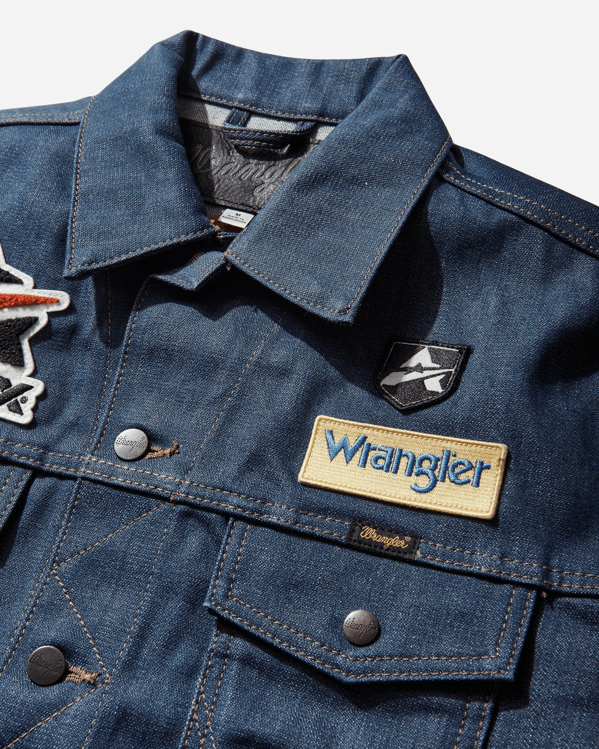 Wrangler Men's Avirex Patch Jacket Raw Indigo
