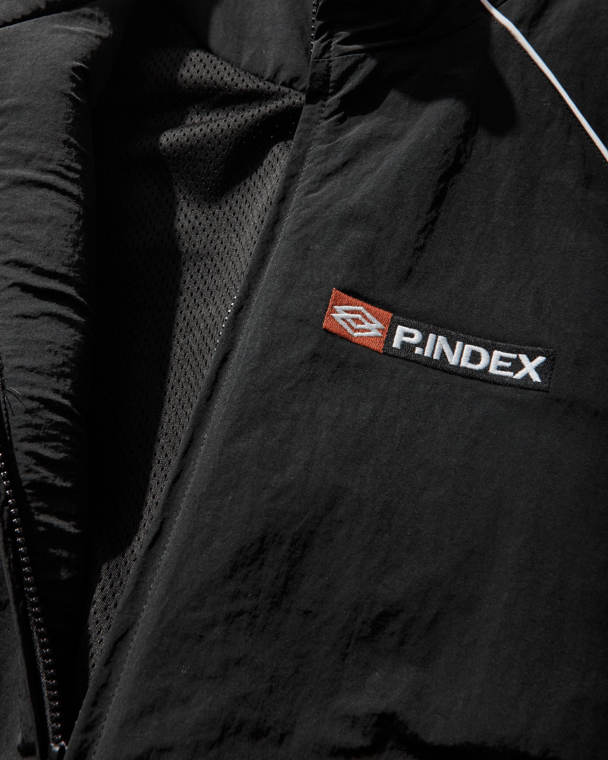 Protocol Index Exaggerated Shoulder Track Jacket Black