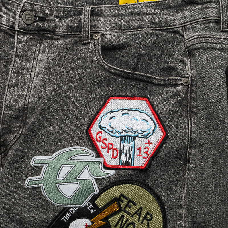 Godspeed New York Patchwork Denim Shorts V2 - Grey MIA