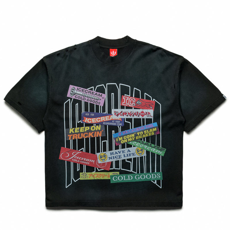 Ice Cream Bumper Knit Tee - Jet Set