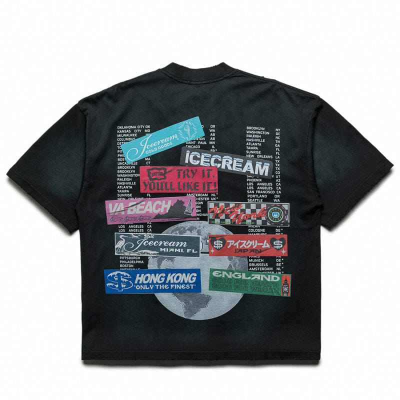 Ice Cream Bumper Knit Tee - Jet Set