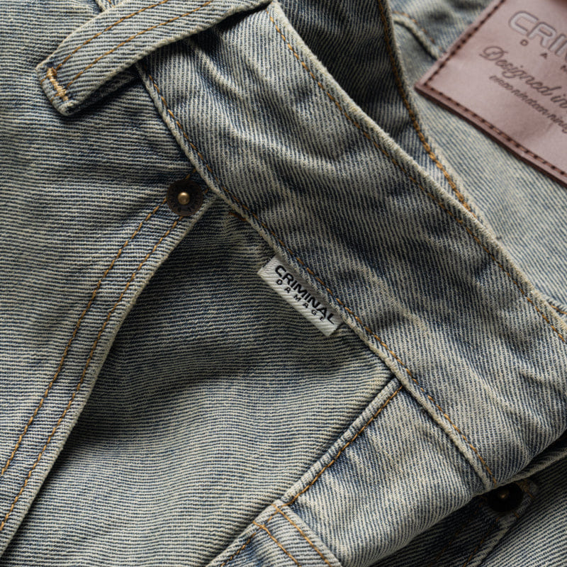 Criminal Damage Franklin Pants - Washed Blue
