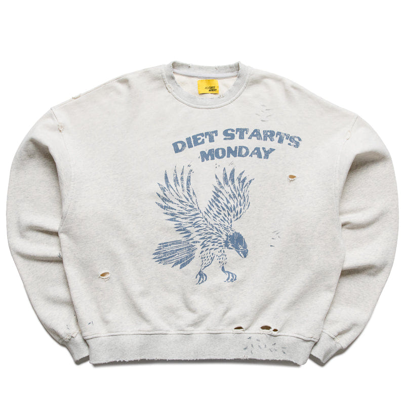 Diet Starts Monday Eagle Sweatshirt - Heather Grey/Blue