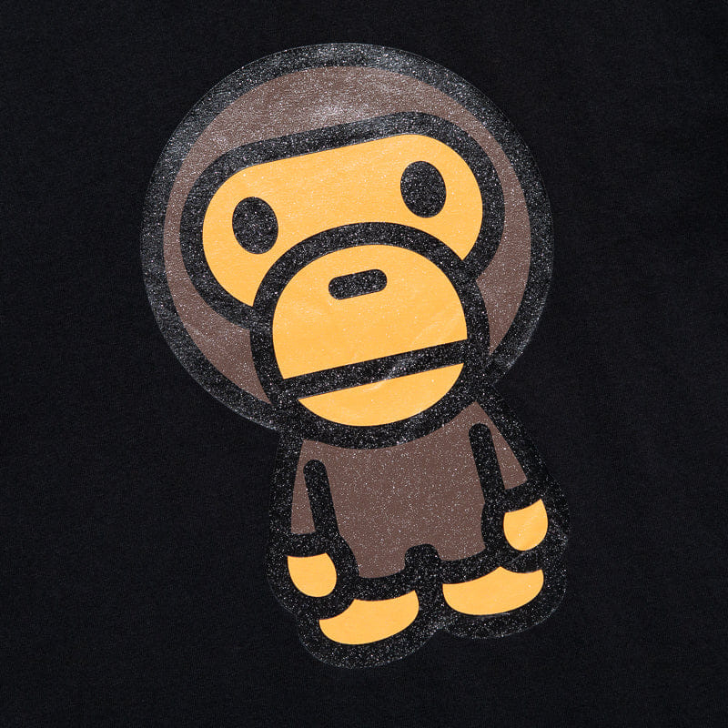 BAPE A Bathing Ape Glitter Big Baby Milo Tee - Black